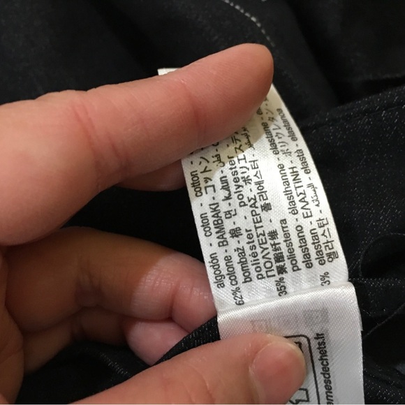 Zara Pants Contrasting Top Stitching Blue Chambray Womens small - Picture 10 of 10